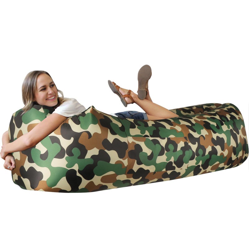 WEKAPO Inflatable Couch Air Lounger Chair - Camping & Beach Accessories, Portable Blow up Sofa for Hiking, Lawn, Indoor/Outdoor Movies & Music Festivals. Lightweight and Easy to Set Up Air Hammock - Image 1